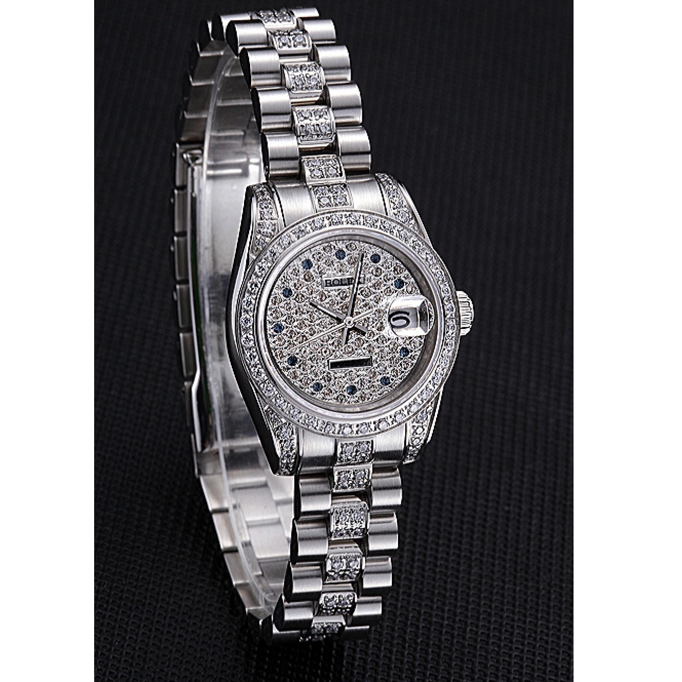 Aaa replica watch Swiss Steel 622021 Dial Stainless Diamond DateJust Rolex 0805